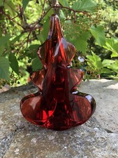 Baccarat Red Crystal Christmas Tree