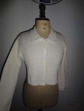 38 40 GILET COURT PULL HAUT BOLERO SUR MANCHE LONG   GILET COURT    Taille : 38