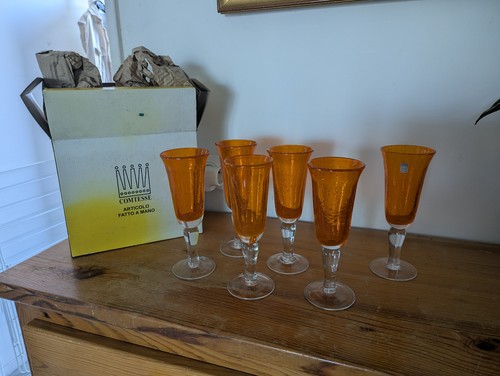 Lot verres pied comtesse - lot, à