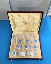 Set of 12 knives SAINT MEDART silver metal tableware ART DECO