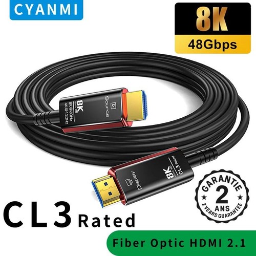 Câble long 50m hdmi 1 - hdmi, 2.1