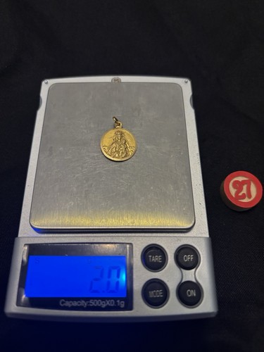 Médaille jaune 18 - médaille, or