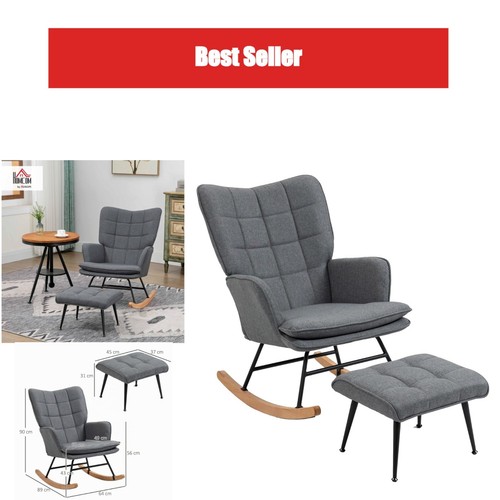 Homcom fauteuil bascule - homcom,