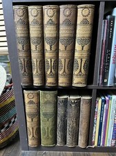 Nouveau larousse illustré, circa 1900, 7 vol, dos cuir, C Augé + 3 Tomes 1922