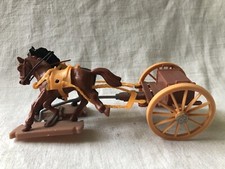 Vintage Figures: Limber Plasty Horse Hitch, To Restore. Western