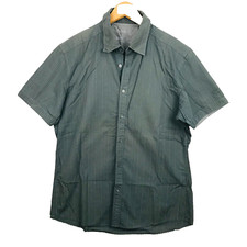 Esprit Chemise Homme 2XL Gris Rayures Coupe Ajustée Manches Courtes Boutonnée