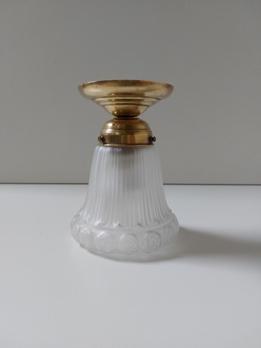Plafonnier art déco verre - plafonnier,