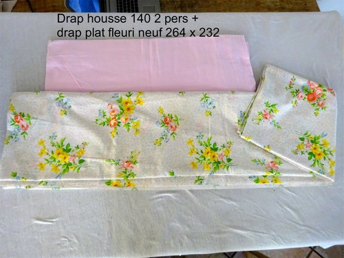Parure lit drap plat - parure,