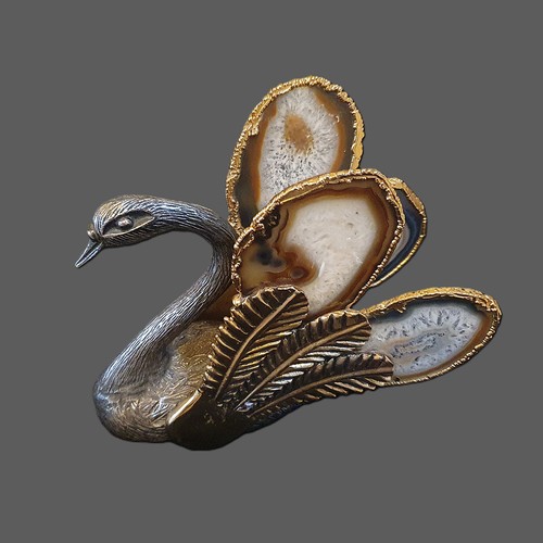 Cygne bronze doré et - en,
