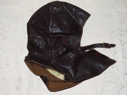 Casque cuir pilote - en,