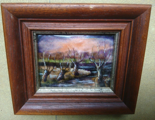 Ancien cadre peinture paysage - ancien,