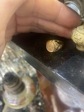 bague chevalière or 18 carats Ancienne