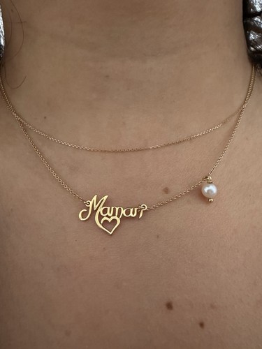 Collier jaune 18k perle - collier, 18k,