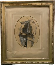 Antique 20th Century Cubist Painting Painting