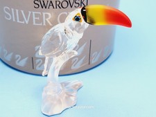 SWAROVSKI CRYSTAL TOUCAN Colored Beak Figurine # 234311