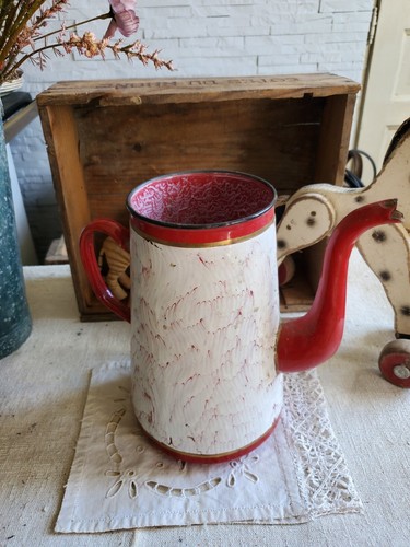 Ancienne cafetière émaillée - cafetière,