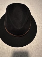 Borsalino Hat #1857.   Size 58.  7 1/4. Alessandria.  Black