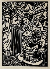 26 Bois de Frans MASEREEL (1889-1972) sur livre numéroté le travailleur  Curiosa
