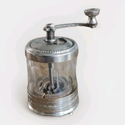 Antique crystal and metal - crystal,