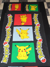 Vintage 1998 Pokemon Double Sided Bed Set Duvet Cover + 2 Pillows Pikachu