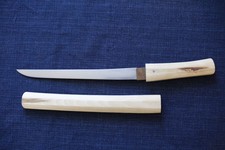 Tanto japonais Artisanal Traditionnel Forgé  lame 26cm-La Forge des Loups Noirs 