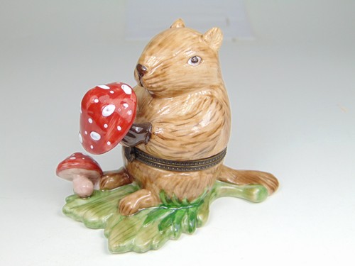 Boite céramique marmotte avec - marmotte,