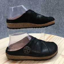 Haflinger Shoes Womens 37 Adventure Mule Black Slip On Closed Toe Casual Comfort