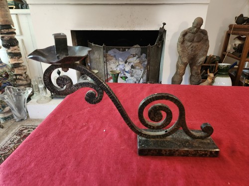 Lampe table art deco fer - table,