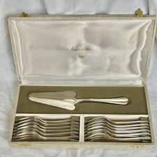 MENAGERE SERVICE A DESSERT EN METAL ARGENTE CHRISTOFLE MODELE BOREAL  ART DECO