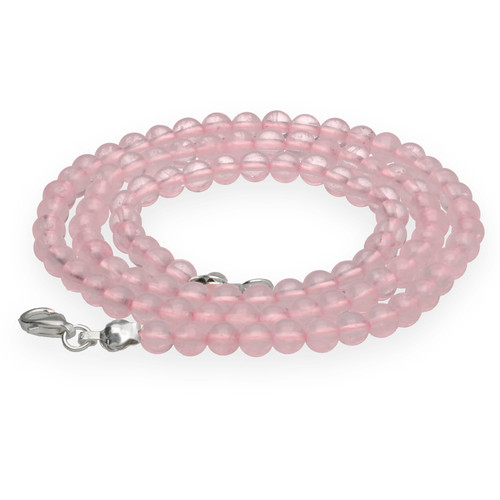 Collier quartz rose 4mm - quartz,