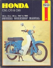 HONDA C50,C70,C90,CUB,STEP THROUGH HAYNES WORKSHOP MANUAL 1967-1982