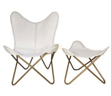 Fauteuil Papillon En Cuir