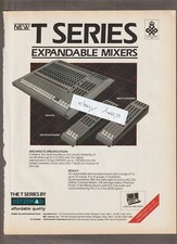 Vintage 1985 T-SERIES Expandable MIXERS Magazine AD ~ SOUNDTRACS