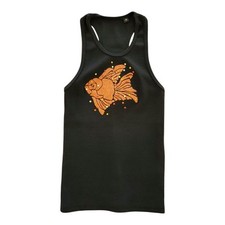 Small Joomi Joolz Goldfish Crystal Tank Top Glitter Y2K Tee T-Shirt Vintage Jr