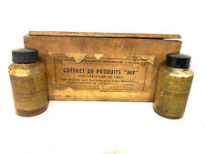 Antique wooden box with vial maintenance of weapons MANUFRANCE St ETIENNE