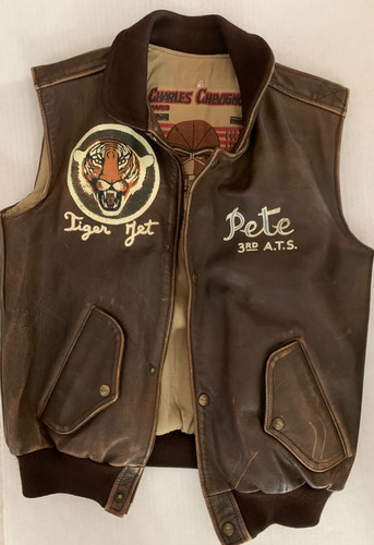 Rare old flight jacket cuir - old,