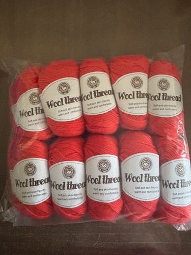 Lot pelotes laine orange - , 10