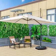 Parasol Déporté Inclinable 3X3M Avec Base Croisée Rotation À 360° 