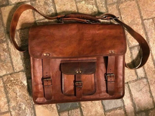 Sac messager vintage cuir - messager,