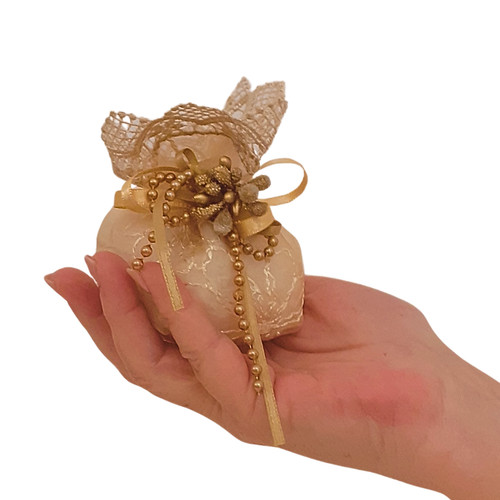 Lot sachets organza - lot, écru