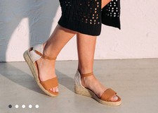 Sandales Compensées Nu-pieds Espadrilles CASTANER Bala Camel Pointure 40 - Neuf