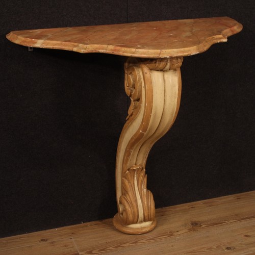 Console bois laqué peint - en,