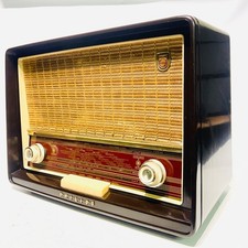 Philips B3G 63A Bakelite Valve Table FM Radio 1956 - Clean & Complete, Plays
