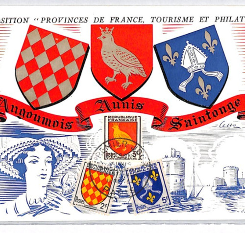 France 1954 fdc province - 1954, *province