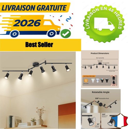 Plafonnier led spots - led, 6