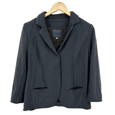 OLIVIER STRELLI Jacket Womens 38 Gray Snap Closure Coat Wool Blend Belgium S732