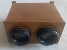 Ancien Stéréoscope Visionneuse 3D en bois des années 30