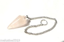 Rose Quartz Stone Dowsing Pendulum 
