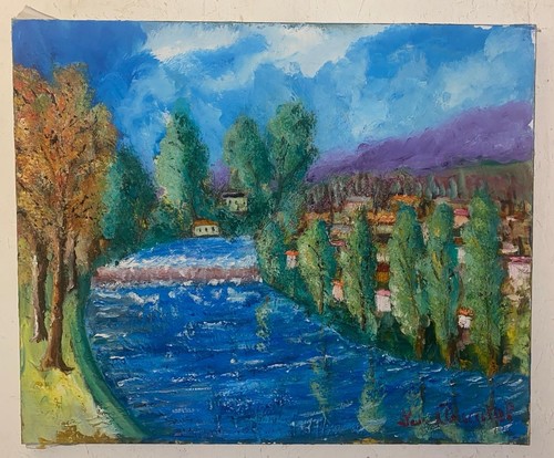 Tableau ancien 20f 73x60 - tableau,