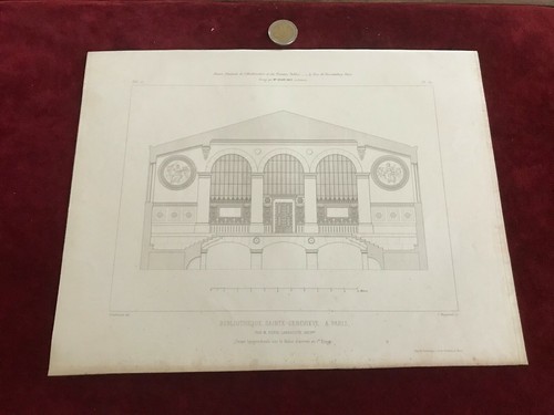 Gravure ancienne architecte - gravure,